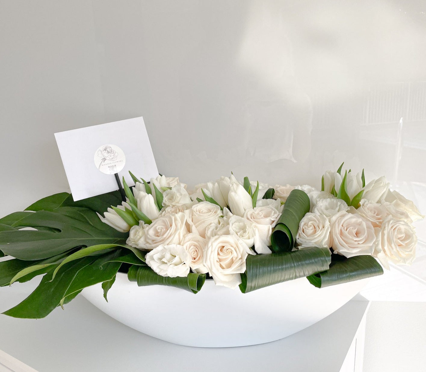 Mix of flowers in a vase