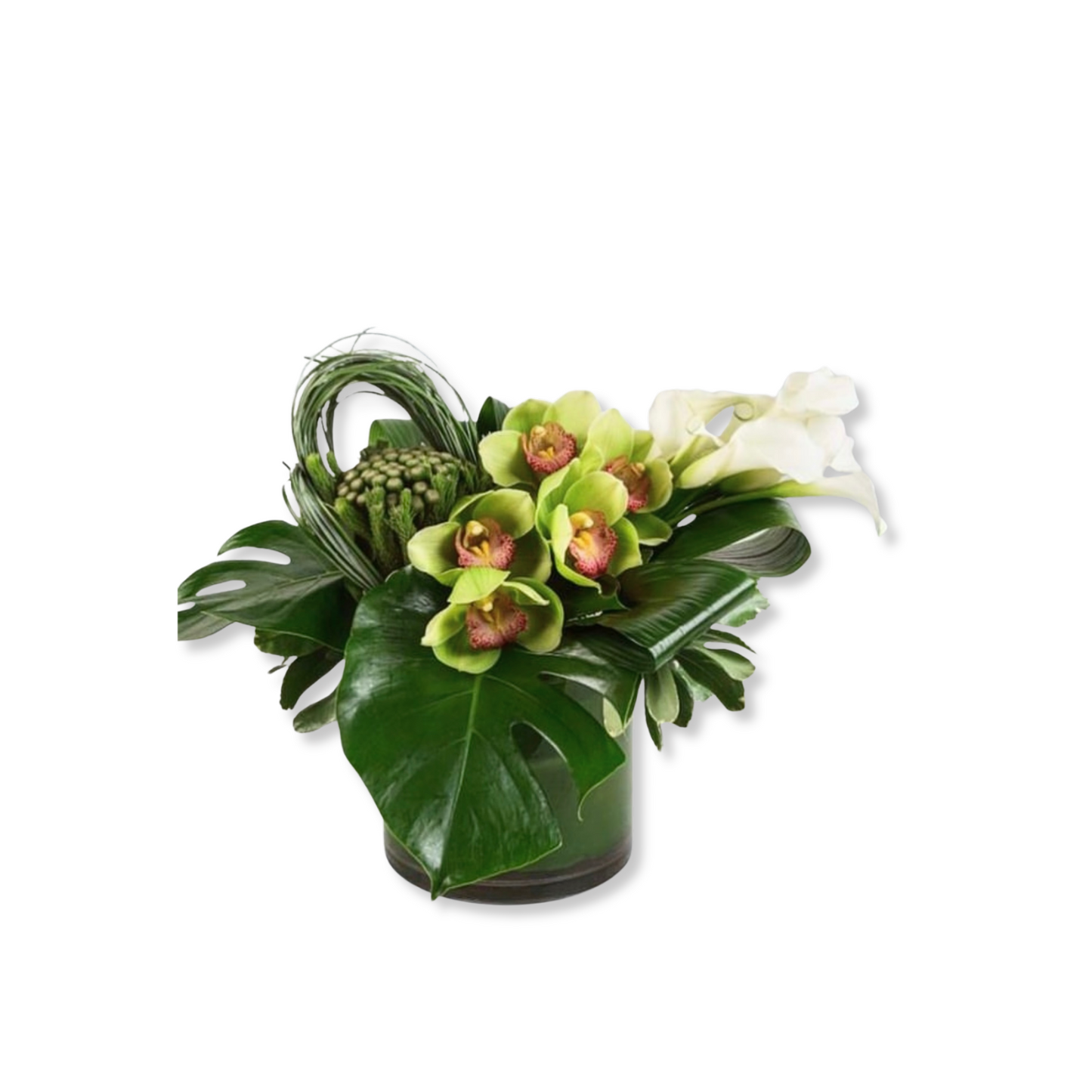 Cymbidium & Greens vase