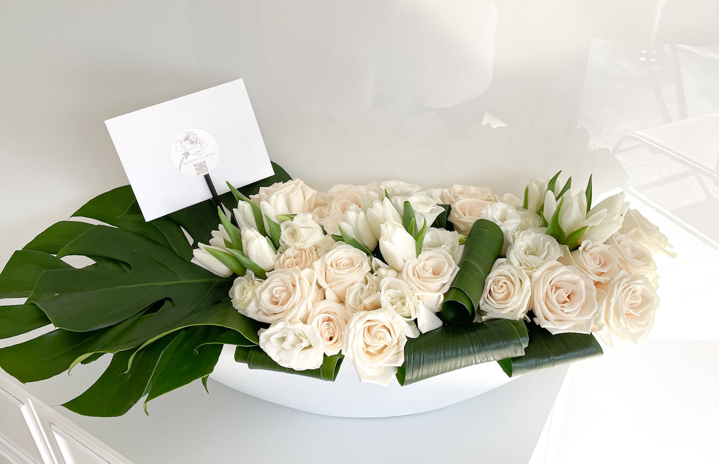 Mix of flowers in a vase