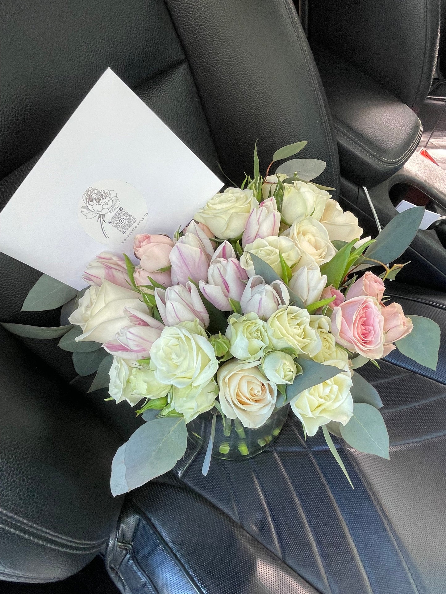 Tender Bouquet in a clear vase (Custom order)