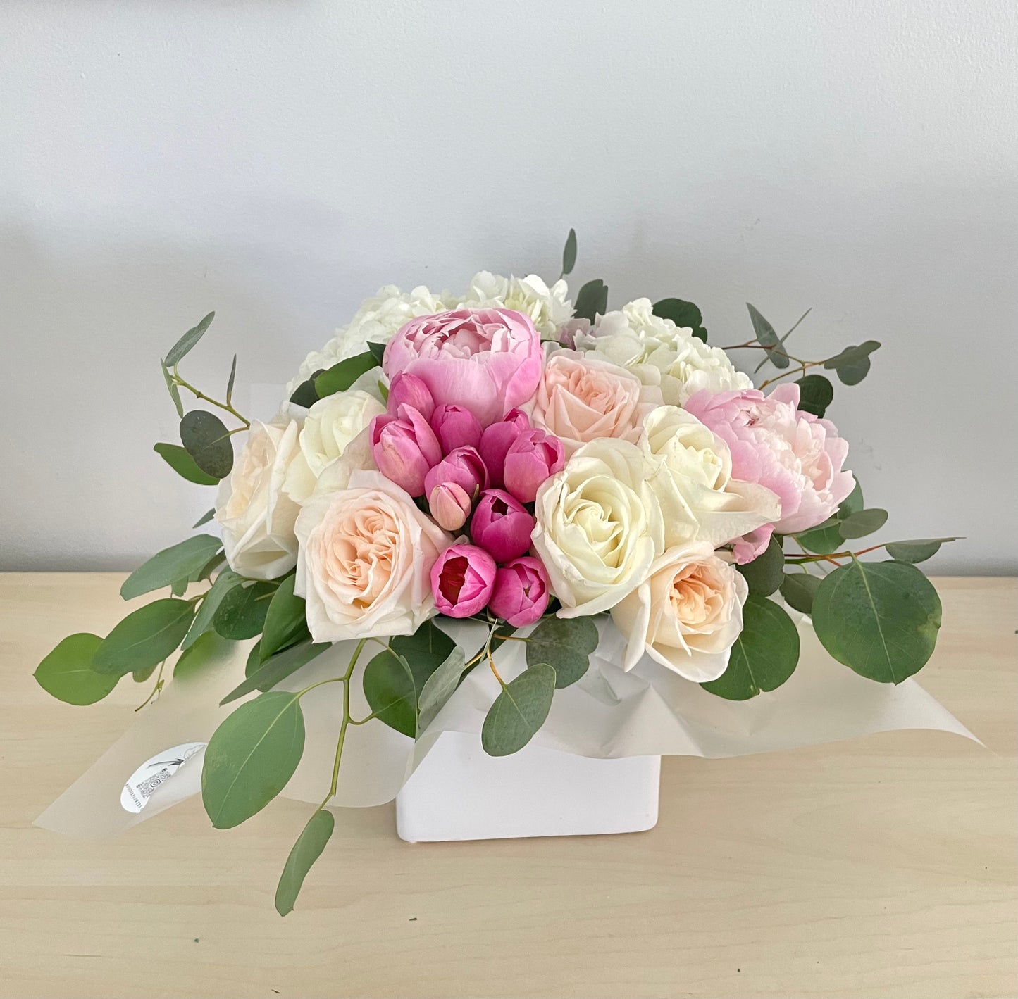Timeless grace in white matte vase