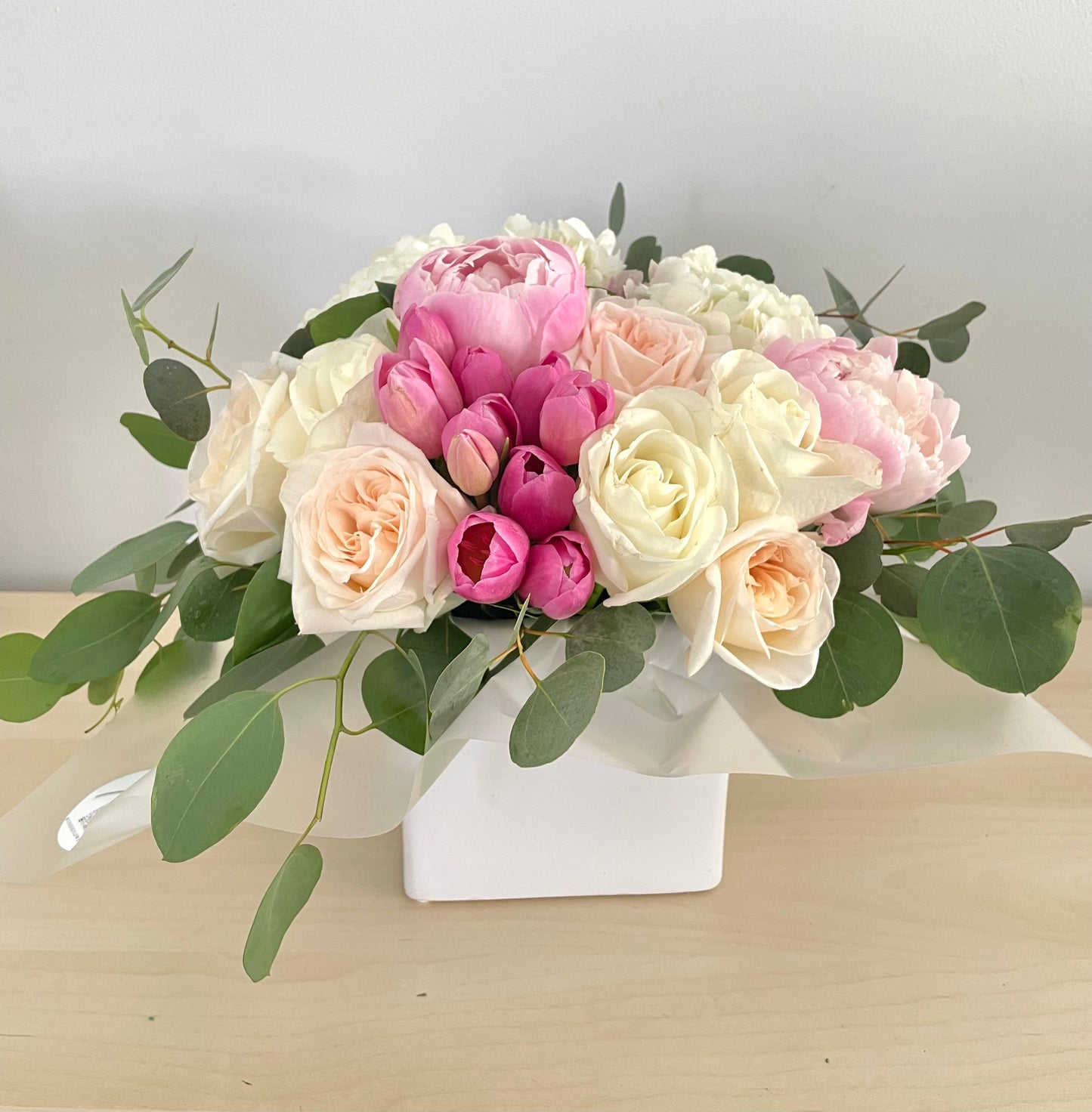 Timeless grace in white matte vase
