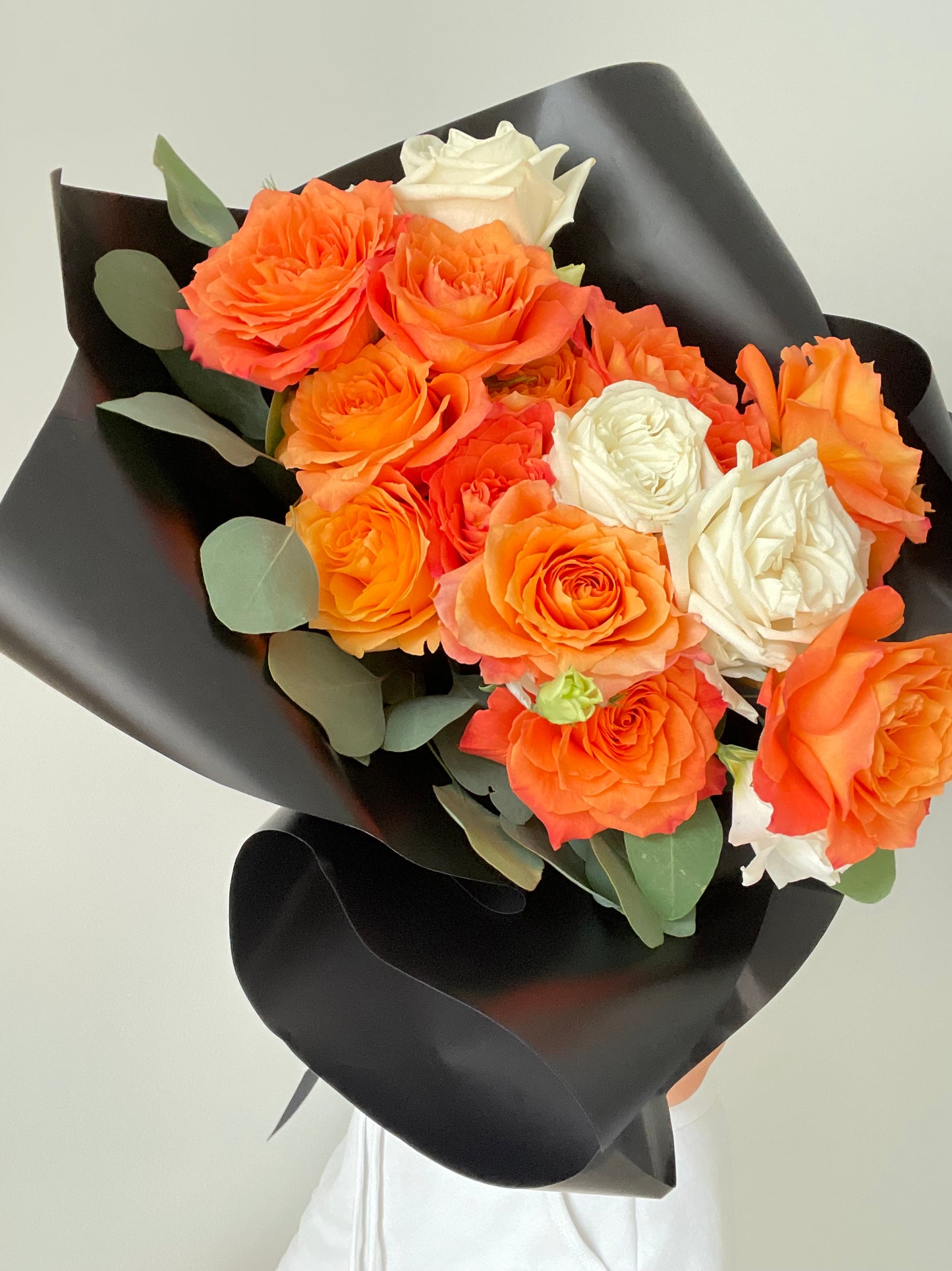 Peach sunset Mix of flowers bouquet