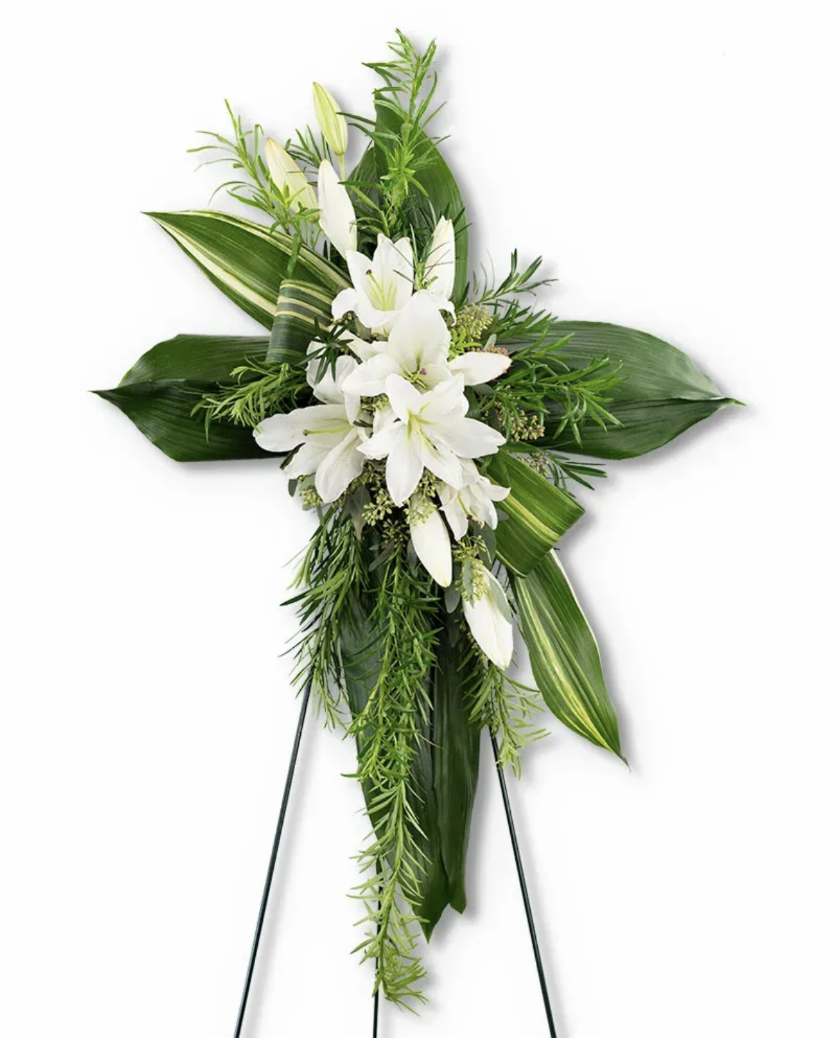 White & Green standing cross