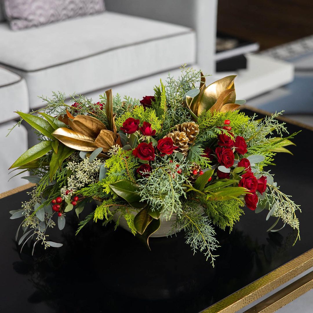Bright Christmas centerpiece