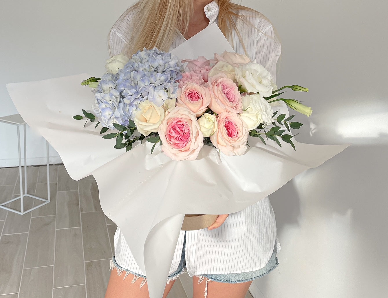 Pink & Blu Flower Box