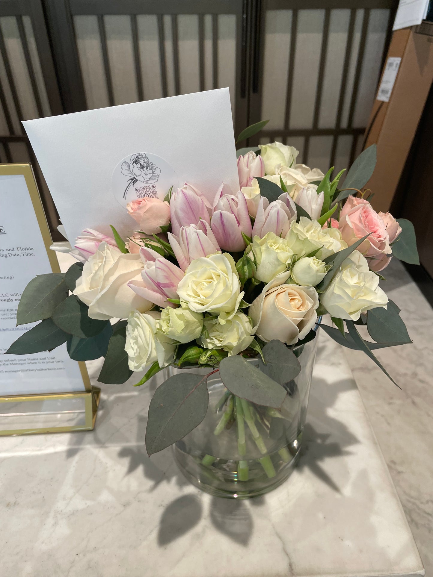 Tender Bouquet in a clear vase