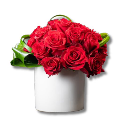 Contemporary red roses